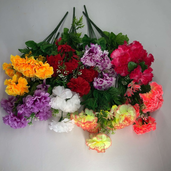 Букет гвоздик "FITTONE", 9г., выс. 42см, цв.микс