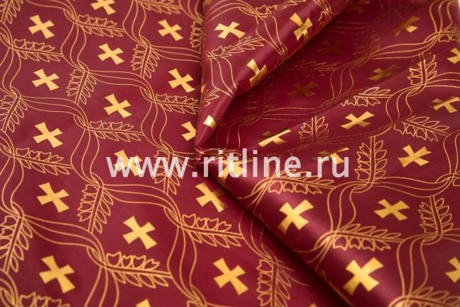 Шелк подкладочный с накатом "Крестик", шир. 1,5 м FITTONE