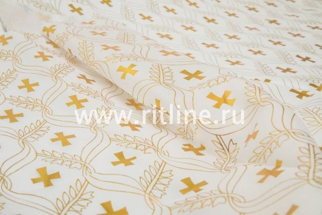 Шелк подкладочный с накатом "Крестик", шир. 1,5 м FITTONE