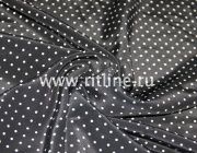Крепдешин "Горошек", цв.черный, ширина 1,5 м Крепдешин "Горошек", цв.черный, ширина 1,5 м