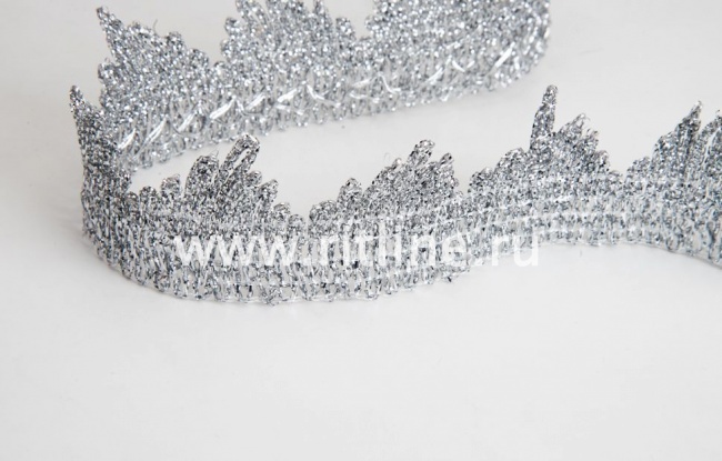 Тесьма 1755, серебро, шир. 3,7 см, 25 ярдов FITTONE