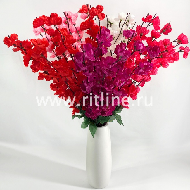 Букет сакуры "FITTONE", 7 ветвей, 63 цветка, выс. 58см, цв.микс Букет сакуры "FITTONE", 7 ветвей, 63 цветка, выс. 58см, цв.микс