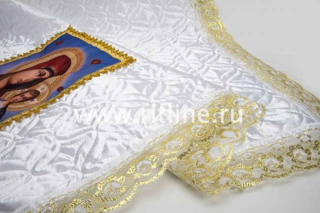 Комплект (атласная т/с "Венеция", вставка "Богородица", тесьма, кружево) FITTONE
