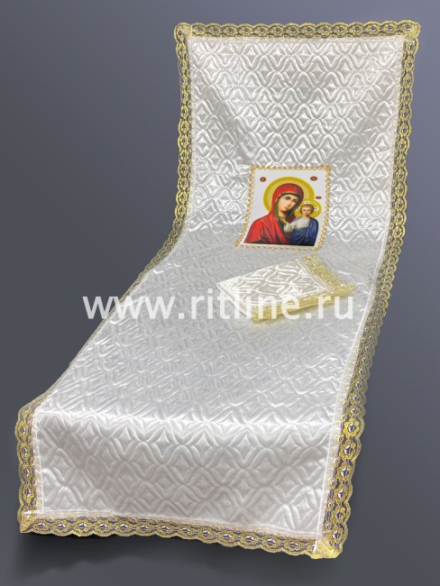 Комплект (атласная т/с "Венеция", вставка "Богородица", тесьма, кружево) FITTONE Комплект (атласная т/с "Венеция", вставка "Богородица", тесьма, кружево) FITTONE