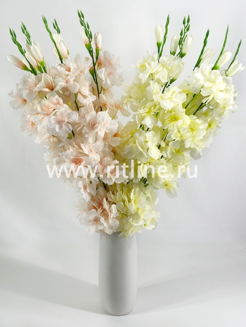 Букет дельфиниума "FITTONE", 3 ветви по 5г, выс. 64см, атлас, цв.микс Букет дельфиниума "FITTONE", 3 ветви по 5г, выс. 64см, атлас, цв.микс