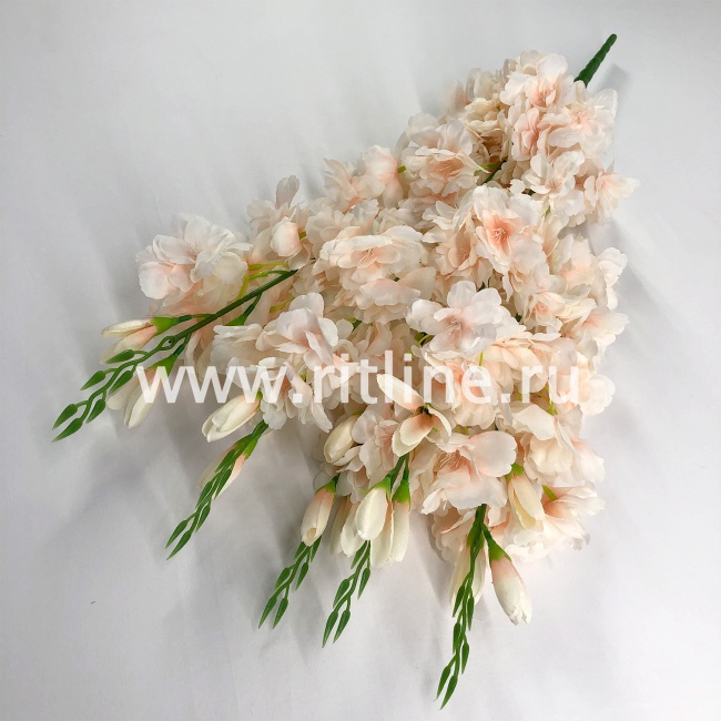 Букет дельфиниума "FITTONE", 3 ветви по 5г, выс. 64см, атлас, цв.микс Букет дельфиниума "FITTONE", 3 ветви по 5г, выс. 64см, атлас, цв.микс