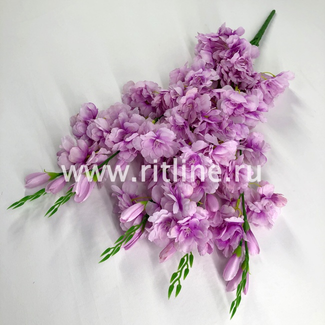 Букет дельфиниума "FITTONE", 3 ветви по 5г, выс. 64см, атлас, цв.микс Букет дельфиниума "FITTONE", 3 ветви по 5г, выс. 64см, атлас, цв.микс