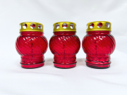 Лампада стеклянная залитая (110х80, крышка металл, цв. красный) FITTONE Лампада стеклянная залитая (110х80, крышка металл, цв. красный) FITTONE