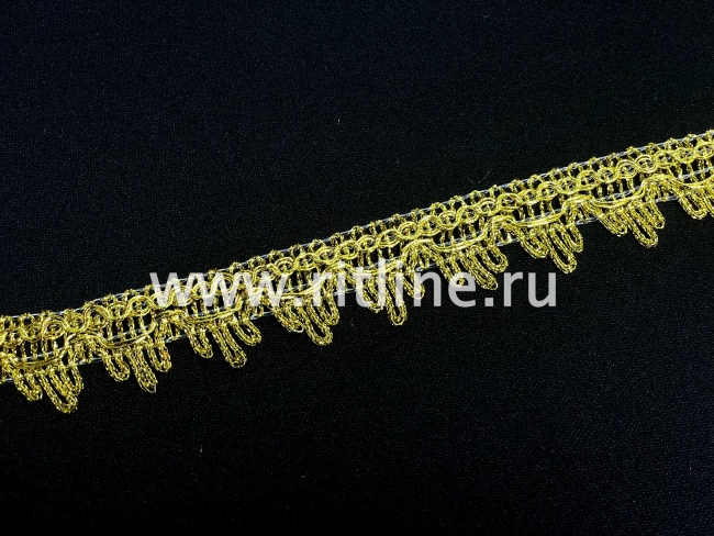 Тесьма 1259, светлое золото, шир. 2,7 см, 25 ярдов FITTONE