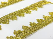 Тесьма 1259, светлое золото, шир. 2,7 см, 25 ярдов FITTONE