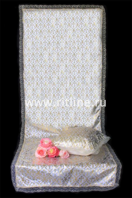 Комплект (атлас с накатом "ажурный крест", кружево) FITTONE