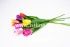 Тюльпан одиночный "Fittone", высота 39см, плотный атлас, цв.микс