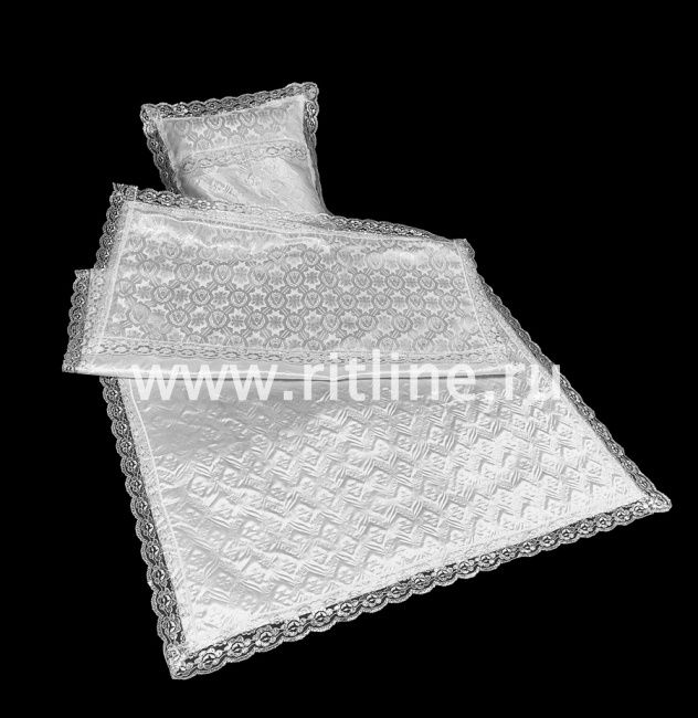 Комплект КТПК (Н+П) (термостежка крест, парча серебро, кружево) "FITTONE Luxe" Комплект КТПК (Н+П) (термостежка крест, парча серебро, кружево) "FITTONE Luxe"