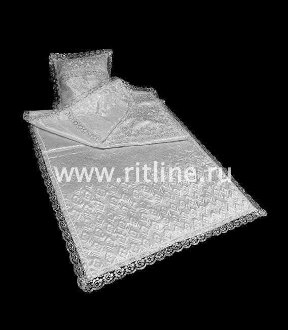 Комплект КТПК (Н+П) (термостежка крест, парча серебро, кружево) "FITTONE Luxe" Комплект КТПК (Н+П) (термостежка крест, парча серебро, кружево) "FITTONE Luxe"