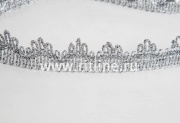 1258, Тесьма серебро, 25 ярдов, ширина 2,7 см "FITTONE"