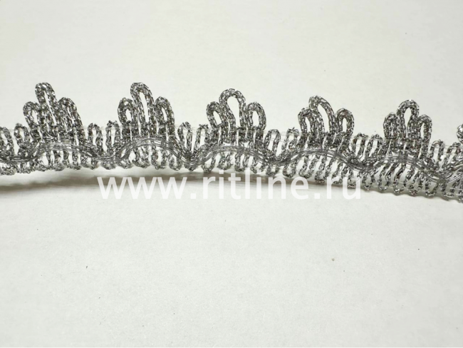 Тесьма 1258, серебро, шир. 2,7 см, 25 ярдов FITTONE