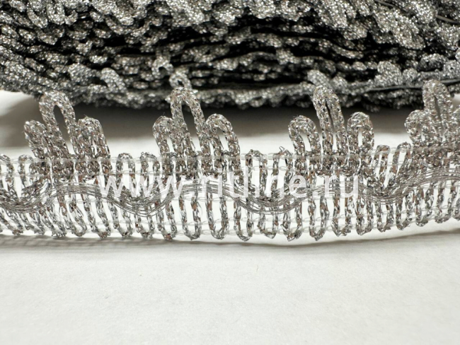 Тесьма 1258, серебро, шир. 2,7 см, 25 ярдов FITTONE