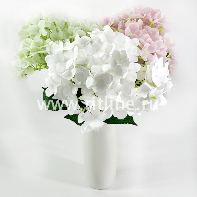 Букет гортензии "FITTONE", 5 ветвей по 24г, выс. 47см, цв.микс