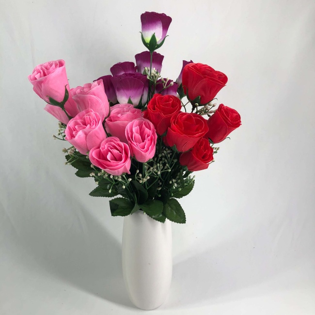 Букет роз с добавками "FITTONE", 9г, выс. 47см, цв.микс