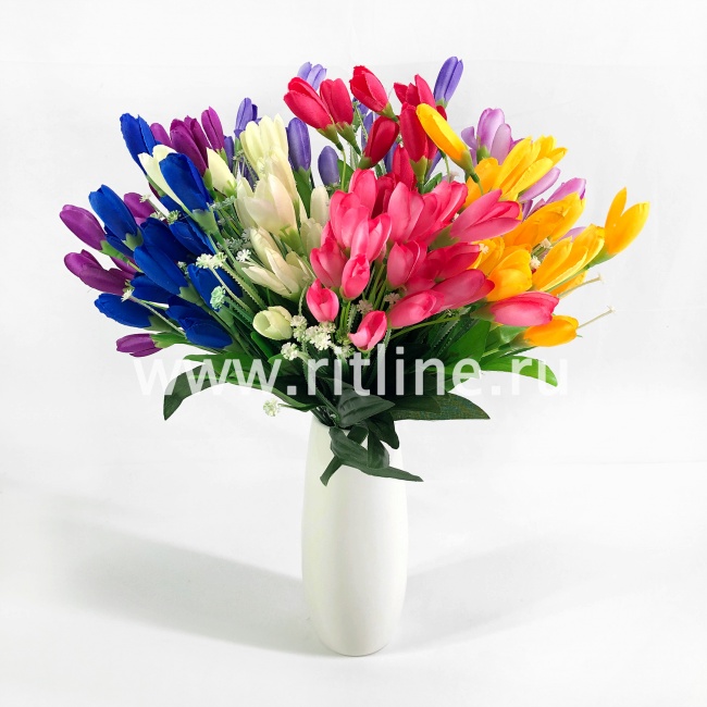 Букет крокусов, 21г, выс. 35 см, цв. микс FITTONE