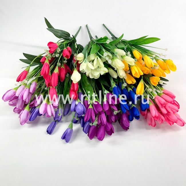 Букет крокусов, 21г, выс. 35 см, цв. микс FITTONE
