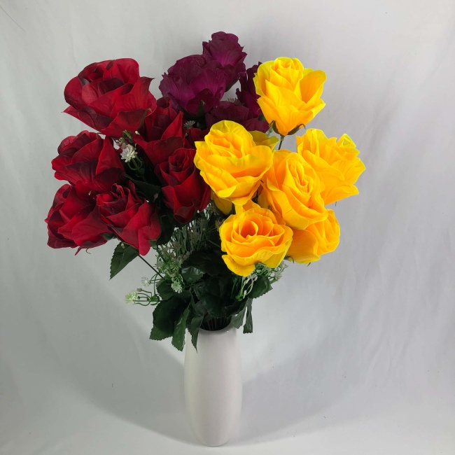 Букет роз с добавками "FITTONE", 9г, выс. 62см, цв.микс