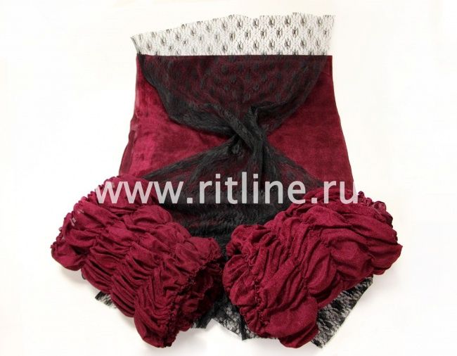 Обивка ELITE бархатная с гипюром (верх бархат-стрейч с гипюром + боковины бархат-стрейч) FITTONE LUXE