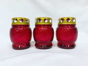 Лампада стеклянная (97х70, крышка металл, цв. красный) FITTONE Лампада стеклянная (97х70, крышка металл, цв. красный) FITTONE