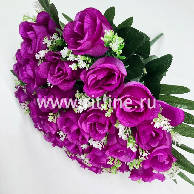 Букет роз с травкой "FITTONE", 24г, выс. 40см, цв.микс Букет роз с травкой "FITTONE", 24г, выс. 40см, цв.микс