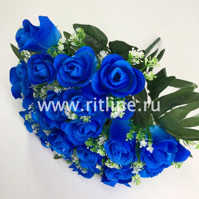 Букет роз с травкой "FITTONE", 24г, выс. 40см, цв.микс Букет роз с травкой "FITTONE", 24г, выс. 40см, цв.микс