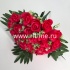 Букет роз с травкой "FITTONE", 24г, выс. 40см, цв.микс