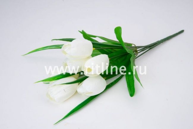 Букет тюльпанов "Fittone", 6г, выс.30см, плотный атлас, цв.микс