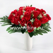 Букет роз с травкой "FITTONE", 24г, выс. 40см, цв.красный