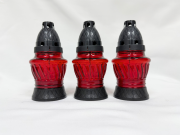 Лампада стеклянная (160х70, крышка пластик, цв. красный) FITTONE