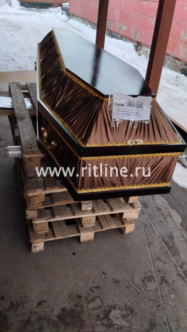 УЦЕНКА Гроб комби 6-ти гранник, цв.шоколад-гофре, р.190 (Lite) "MOREFIX"