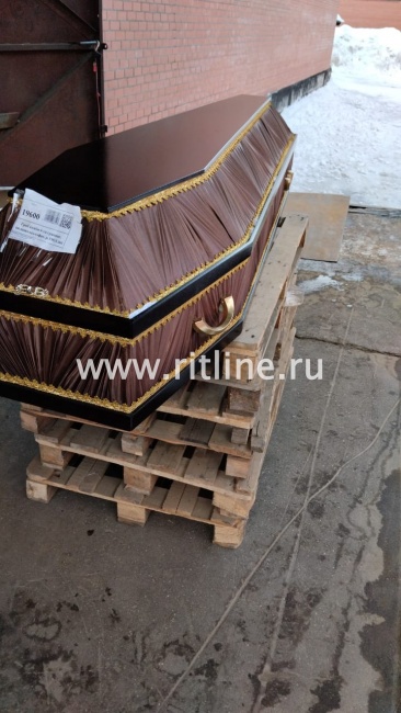 УЦЕНКА Гроб комби 6-ти гранник, цв.шоколад-гофре, р.190 (Lite) "MOREFIX"