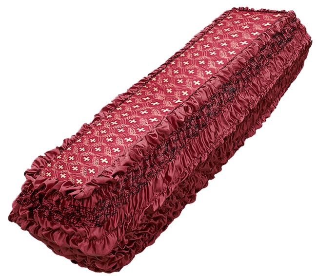 Обивка атласная (верх атлас с накатом + боковины атлас и гипюр) FITTONE