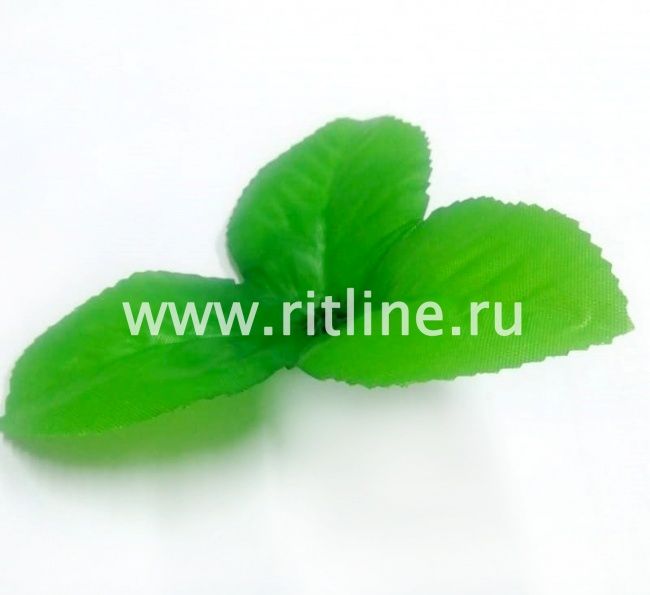 Листик розы, разм.12 см, цвет зеленый