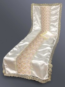 Комплект (атласная т/с с накатом "Крестик", атлас шампань, кружево) FITTONE