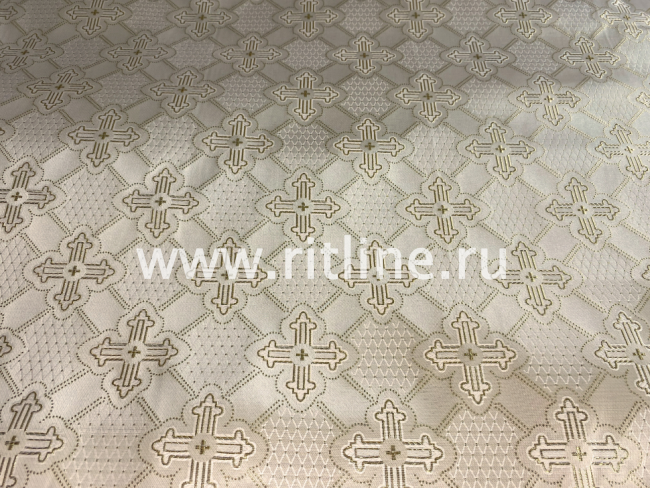 Парча церковная "Объемный крест", ширина 1,5 м FITTONE