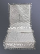 Комплект (атласная т/с "Ромб", вышивка "Крест", кружево) FITTONE Комплект (атласная т/с "Ромб", вышивка "Крест", кружево) FITTONE