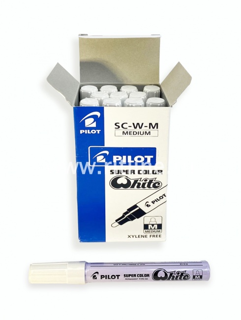 Маркер-краска PILOT, цв. белый (уп 12 шт.)