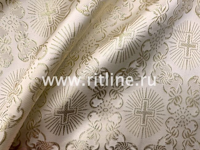 Парча церковная "Солнечный крест", ширина 1,5 м FITTONE