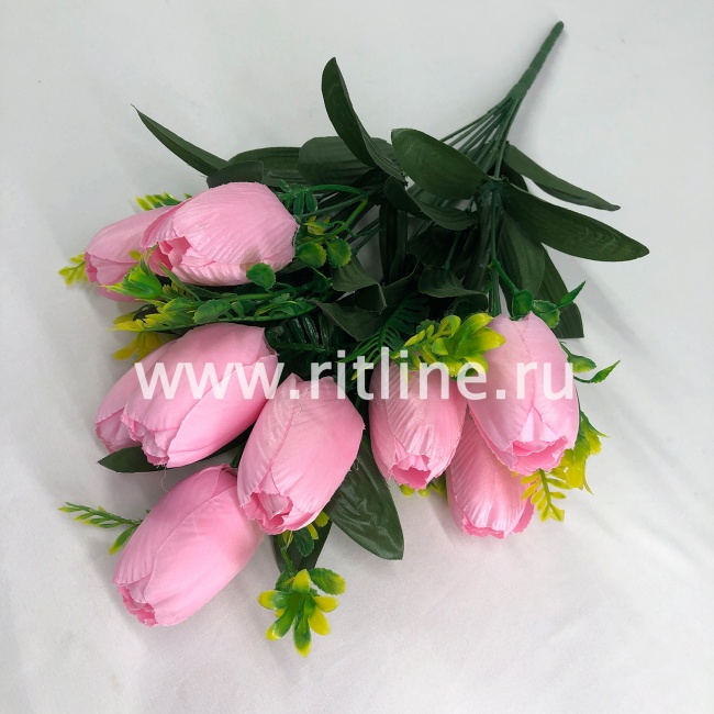 Букет тюльпанов "FITTONE", 9г., выс. 45см, цв.микс