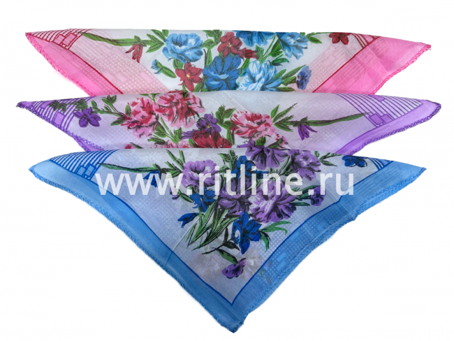 Платок носовой женский, цв.микс FITTONE