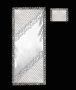 Комплект Элитный (атласная т/с "Ромб", ламбрекен, кружево, тесьма) FITTONE LUXE