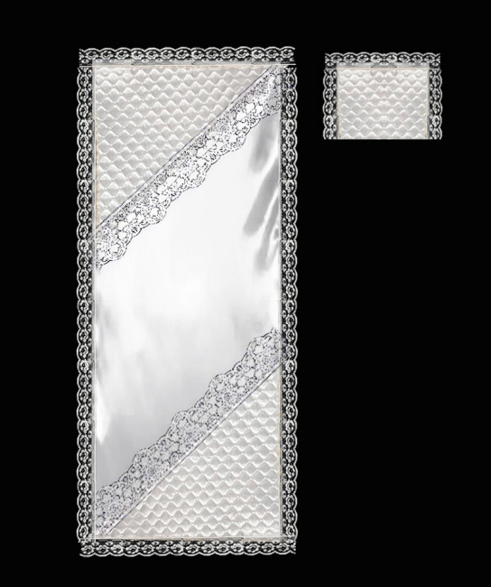 Комплект Элитный (атласная т/с "Ромб", ламбрекен, кружево, тесьма) FITTONE LUXE