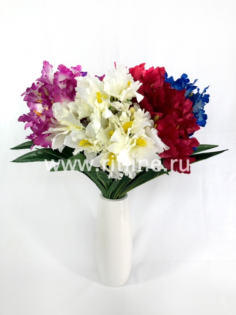 Букет ирисов "FITTONE", 15г., выс. 48см,цв.микс Букет ирисов "FITTONE", 15г., выс. 48см,цв.микс