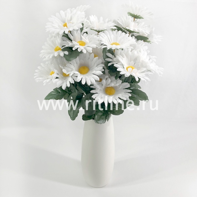 Букет ромашек, 9г., выс. 40 см, цв. белый FITTONE