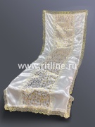 Покрывало атласное с органзой и кружевом, 200х80 KROMA Покрывало атласное с органзой и кружевом, 200х80 KROMA